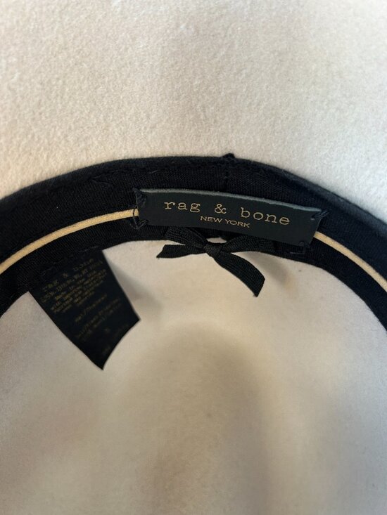 rag & bone Wool Felt Fedora Beige Small